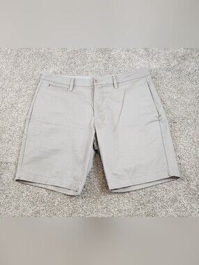 UNTUCKIT St. Vincent Shorts Flat Front Casual Chino Gray Mens Size 34